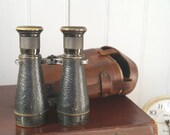 Vintage French Military Navy WW1 Lemaire Faby Paris Binocular with leather case