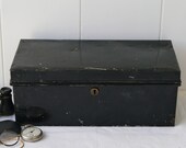 Vintage Black Metal Box