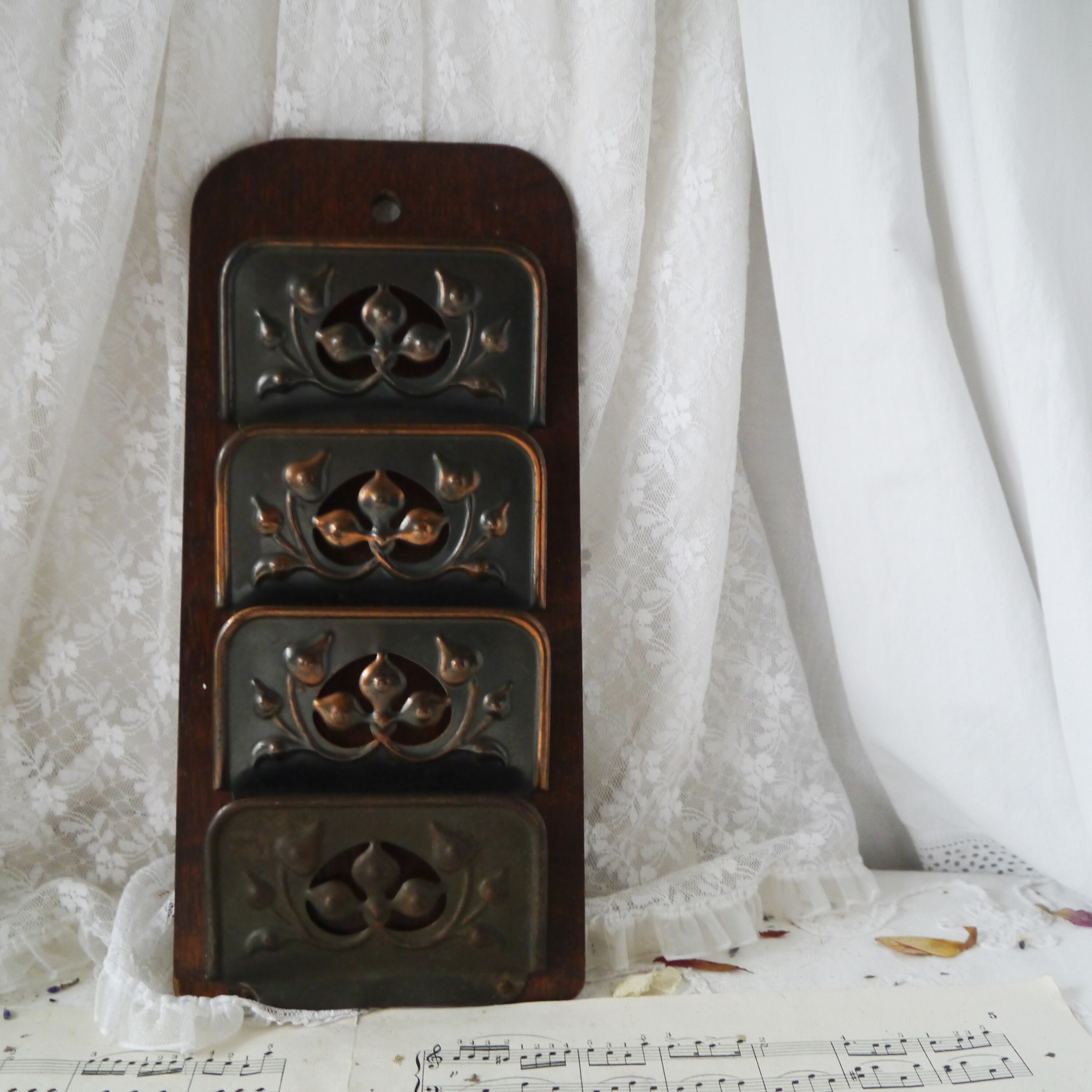 Vintage Wood and Metal Wall Letter Rack Etsy UK