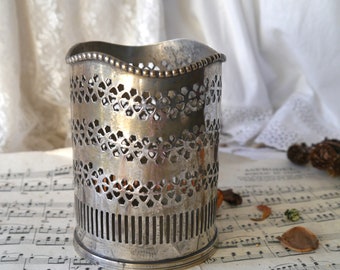 Decorative Vintage Silverplate Bottle Holder