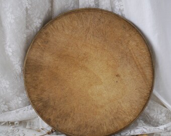 Small Round Vintage Wooden Bread Board