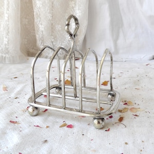 Vintage Footed Silverplated Toast Rack