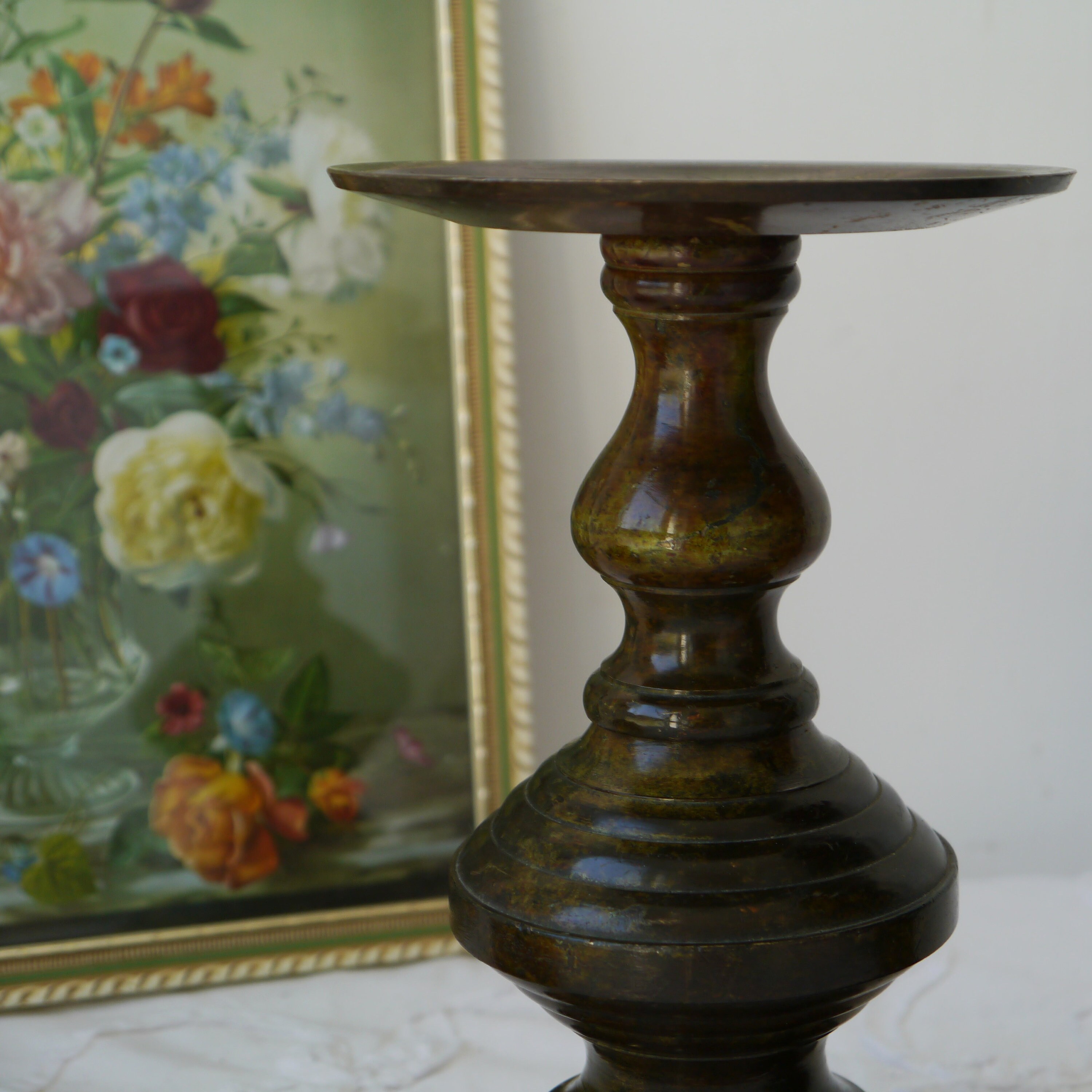 Pair of Vintage Metal Candle Holders Etsy