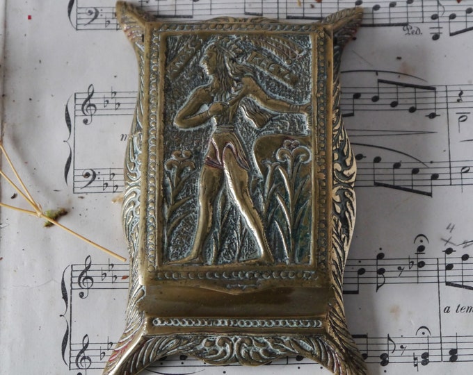 Vintage Brass Notepad Holder