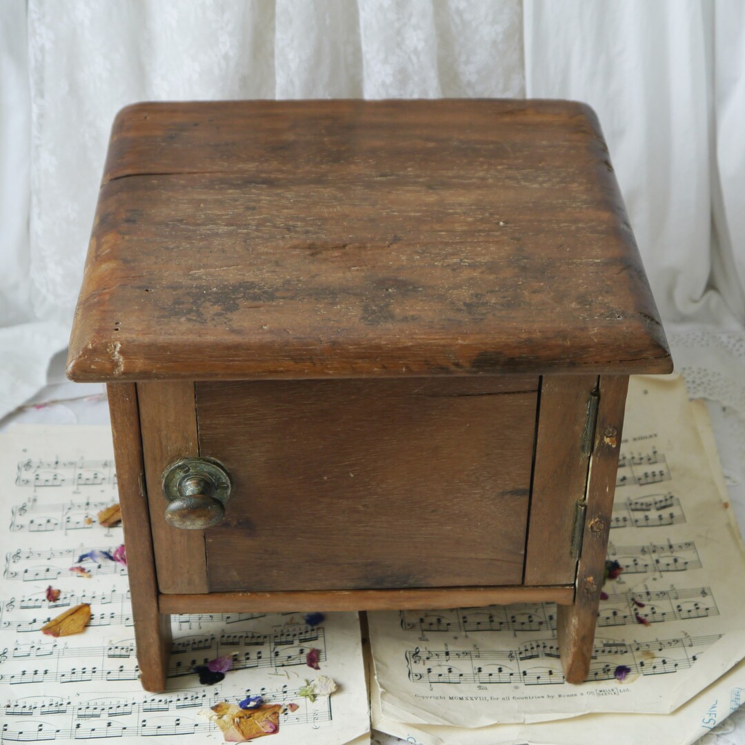 Small Antique Wooden Cupboard Etsy