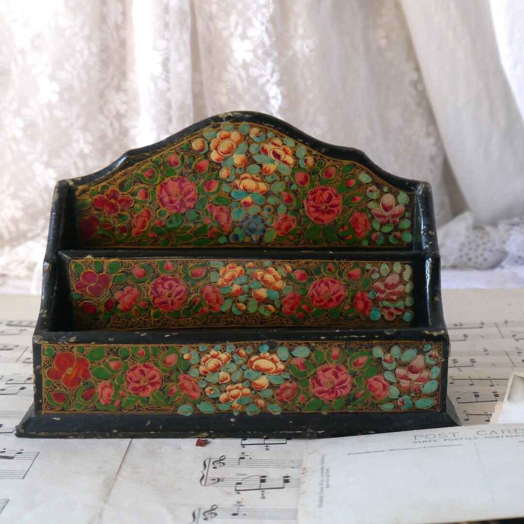 Tiered Vintage Painted Letter Rack - Etsy