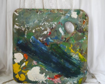 Used Old Artist Palette Painting Board