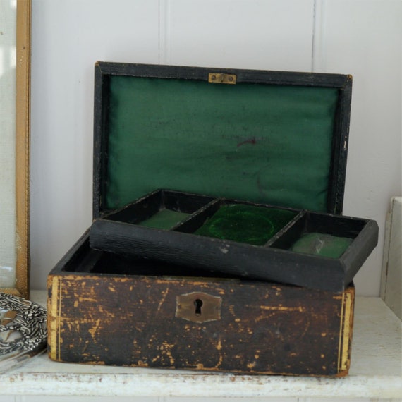 Antique Wooden Jewellery Box, Vintage Wooden Keepsake Box, Victorian Jewellery Box, Vintage Wooden Storage Box, Vintage Wooden Treasure Box