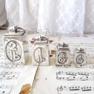Vintage Set of Silverplated Weights