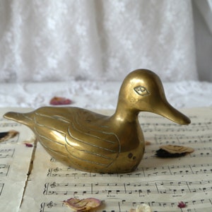 Vintage Ente aus Messing