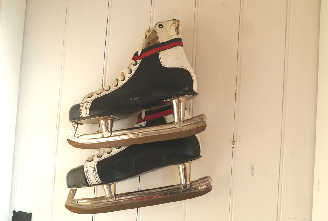 Vintage Leather Hockey Skates Olympic Pro Styled Canada Etsy