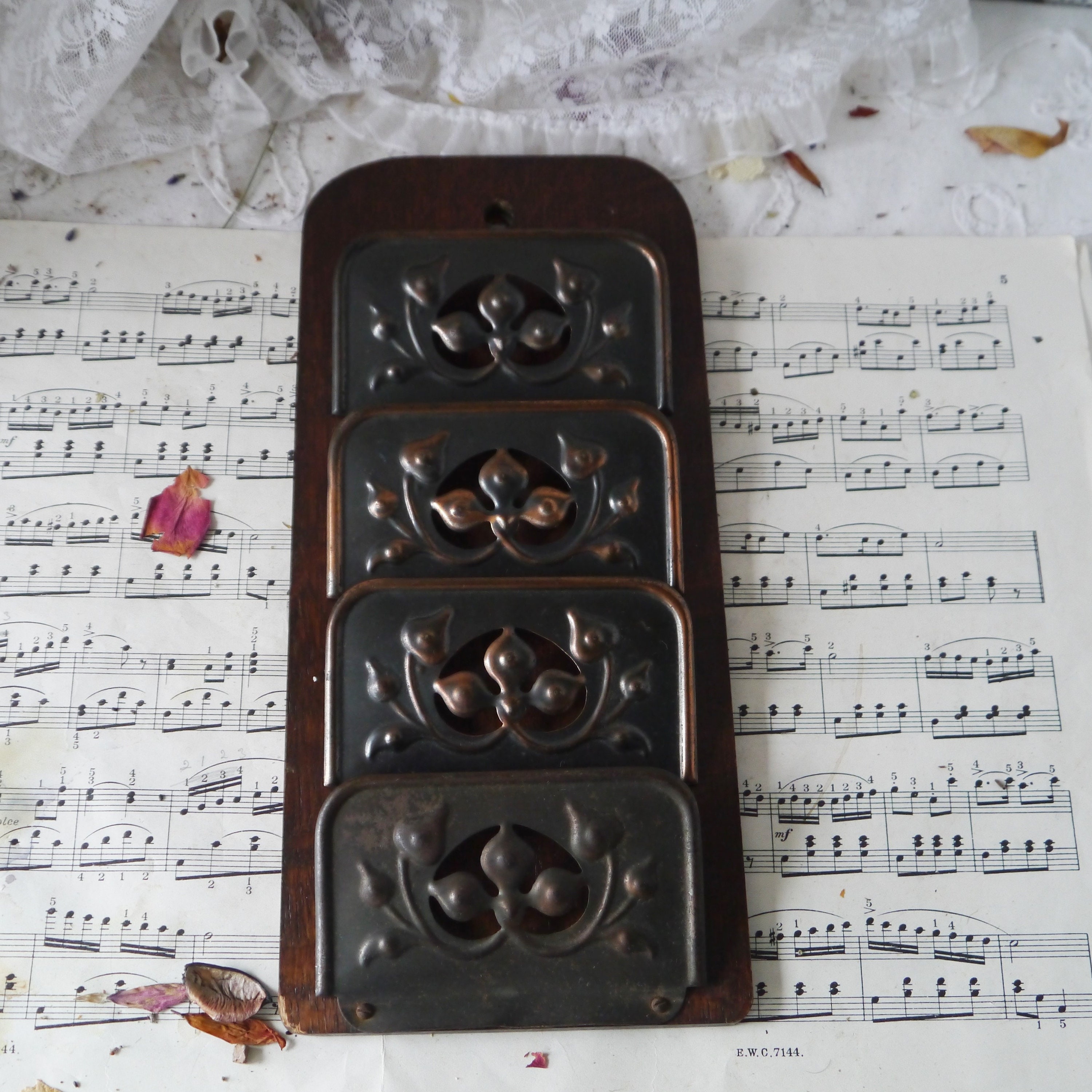 Vintage Wood and Metal Wall Letter Rack Etsy UK