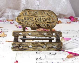 Vintage Brass Letter Rack