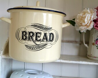 Tala Enamel Bread Box, Round Enemal Bread Bin, Retro Bread Bin