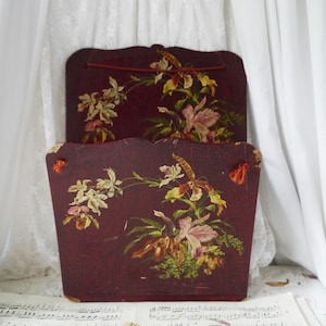 Vintage Paper Mache Hanging Rack for Magazines and Papers