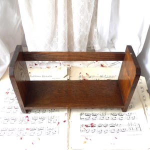 Vintage Oak Bookshelf with Carved Ends