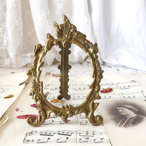 Vintage Decorative Brass Photo Frame Art Nouveau Style
