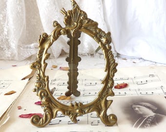 Vintage Decorative Brass Photo Frame Art Nouveau Style