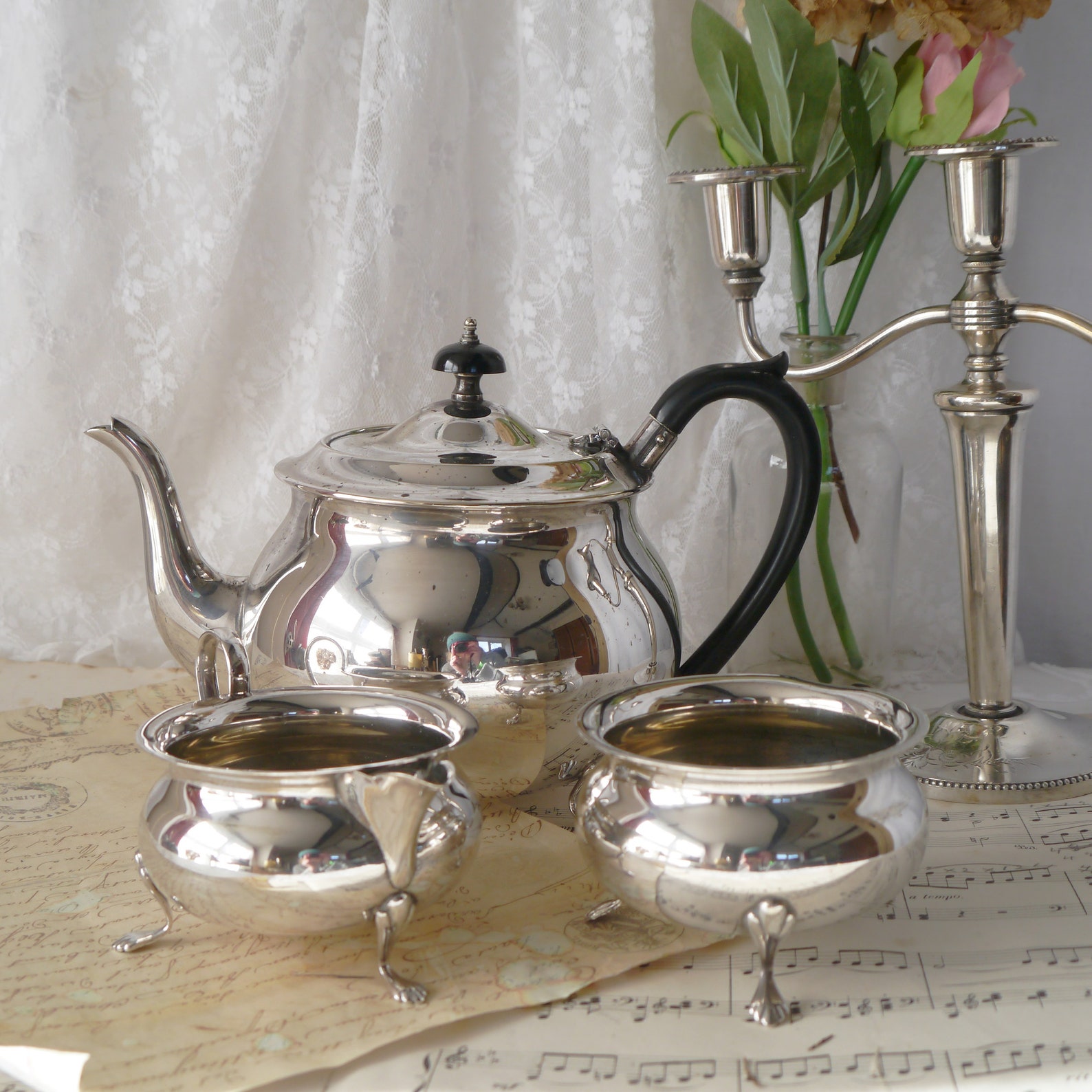 Silverplate Tea set Etsy