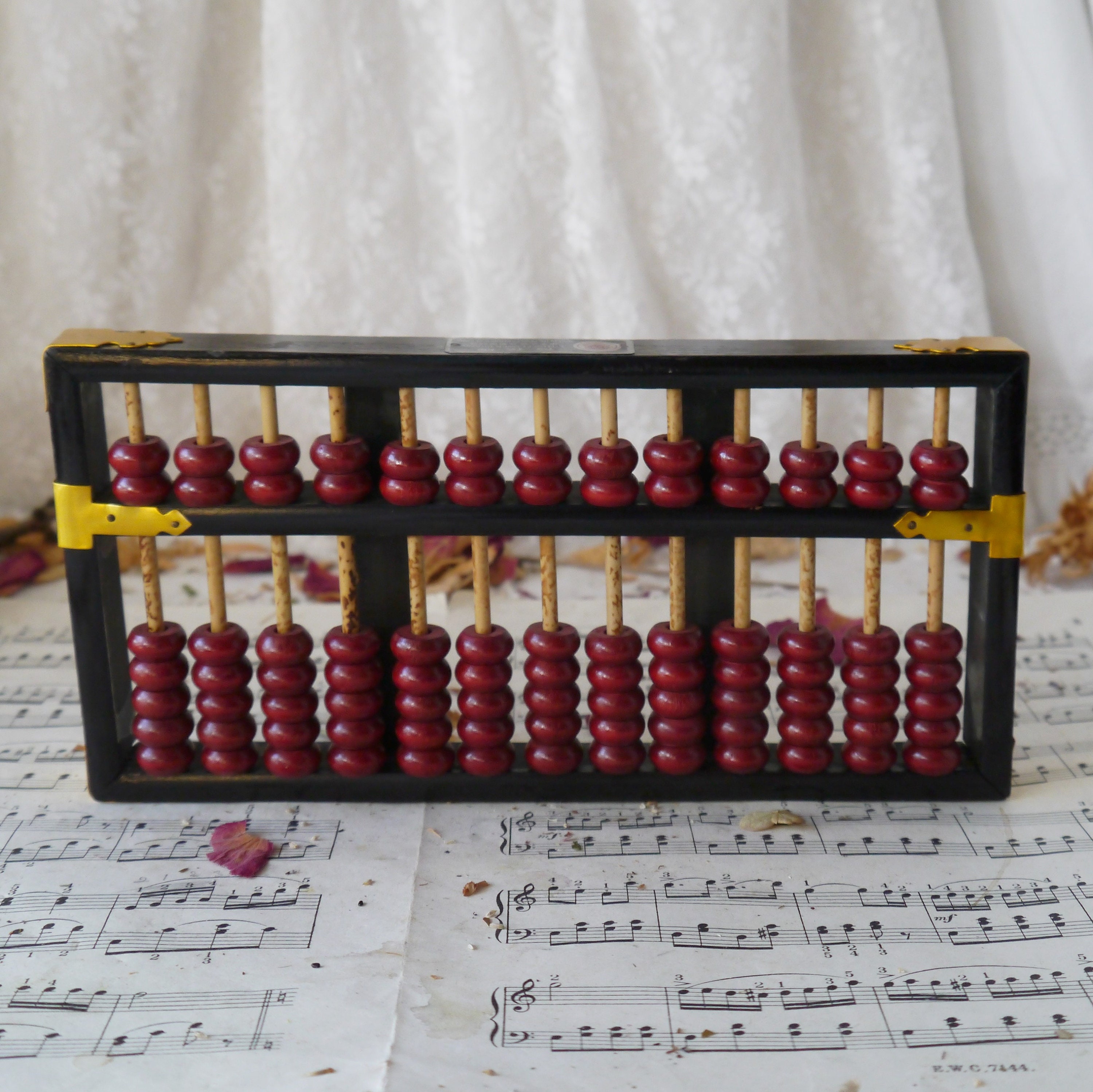 Vintage Wooden Abacus Lotus Flower Brand - Etsy