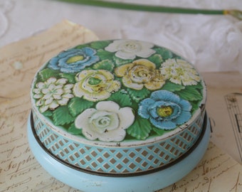 Vintage Floral Trinket Tin