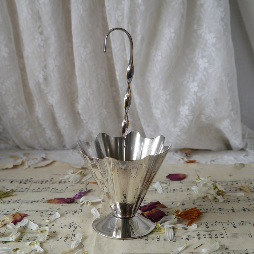 Vintage Chrome Napkin Holder Umbrella Shape Etsy