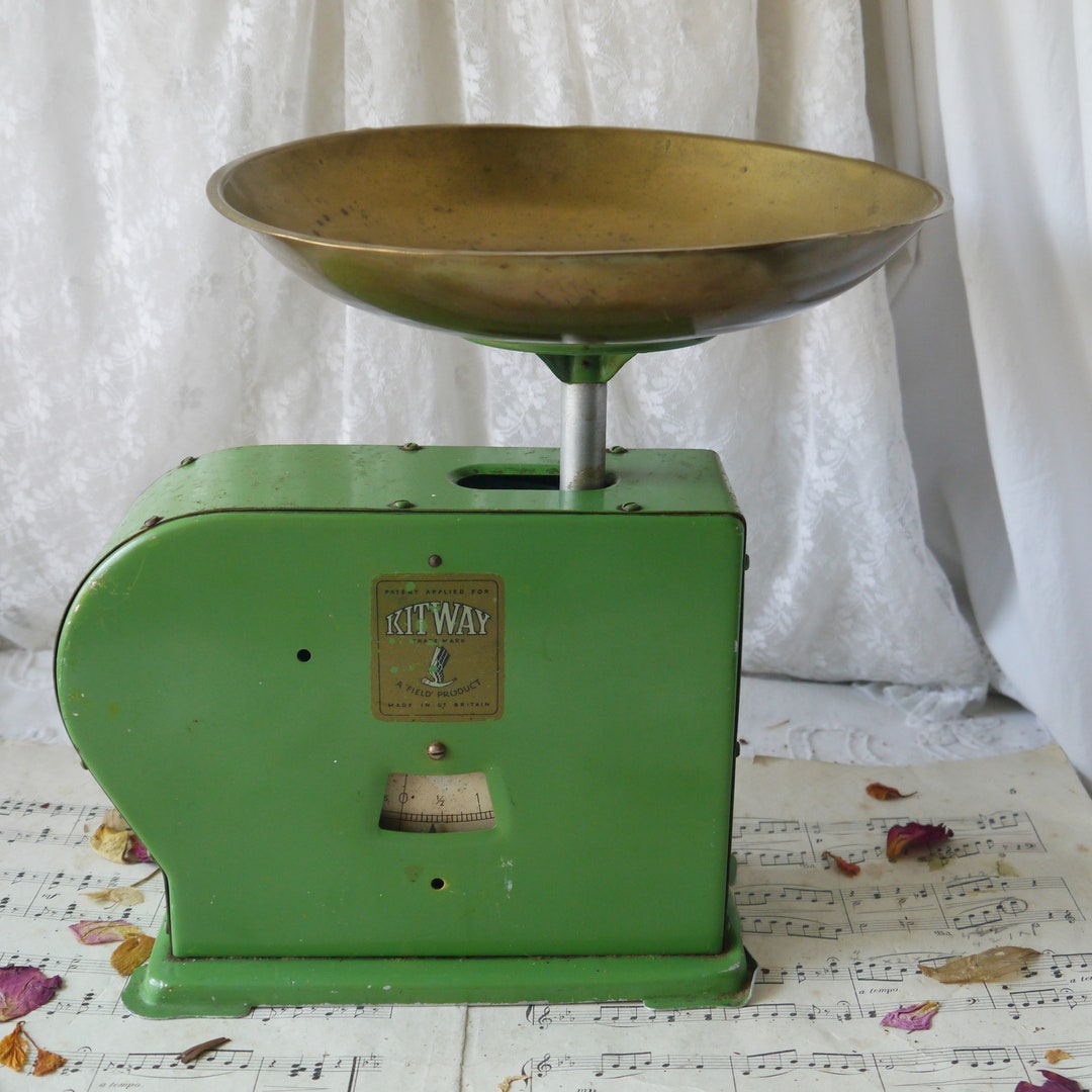 Green Vintage Kitchen Scales by Kitway Etsy