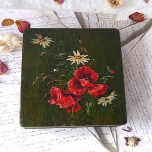 Vintage Painted Floral Box