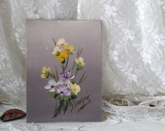 Mini Vintage Floral Vintage Oil Painting