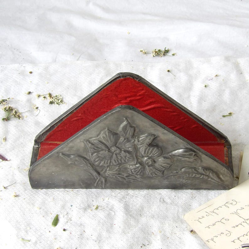 Food Letter Rack Vintage Repousse Letter Rack With Flowers - Etsy