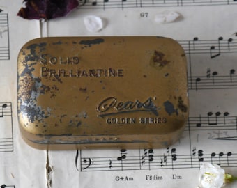 Vintage Pears Solid Brilliantine Golden series tin