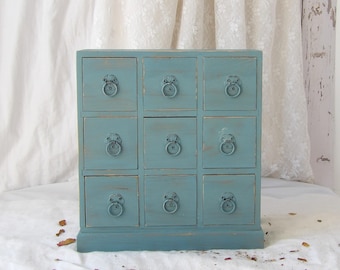 Small Painted Wooden Set of Drawers