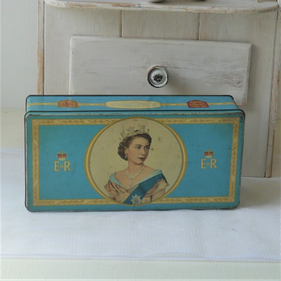 Vintage Meredith /& Drew Biscuit Tin