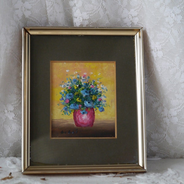 Mini Vintage Floral Oil Painting