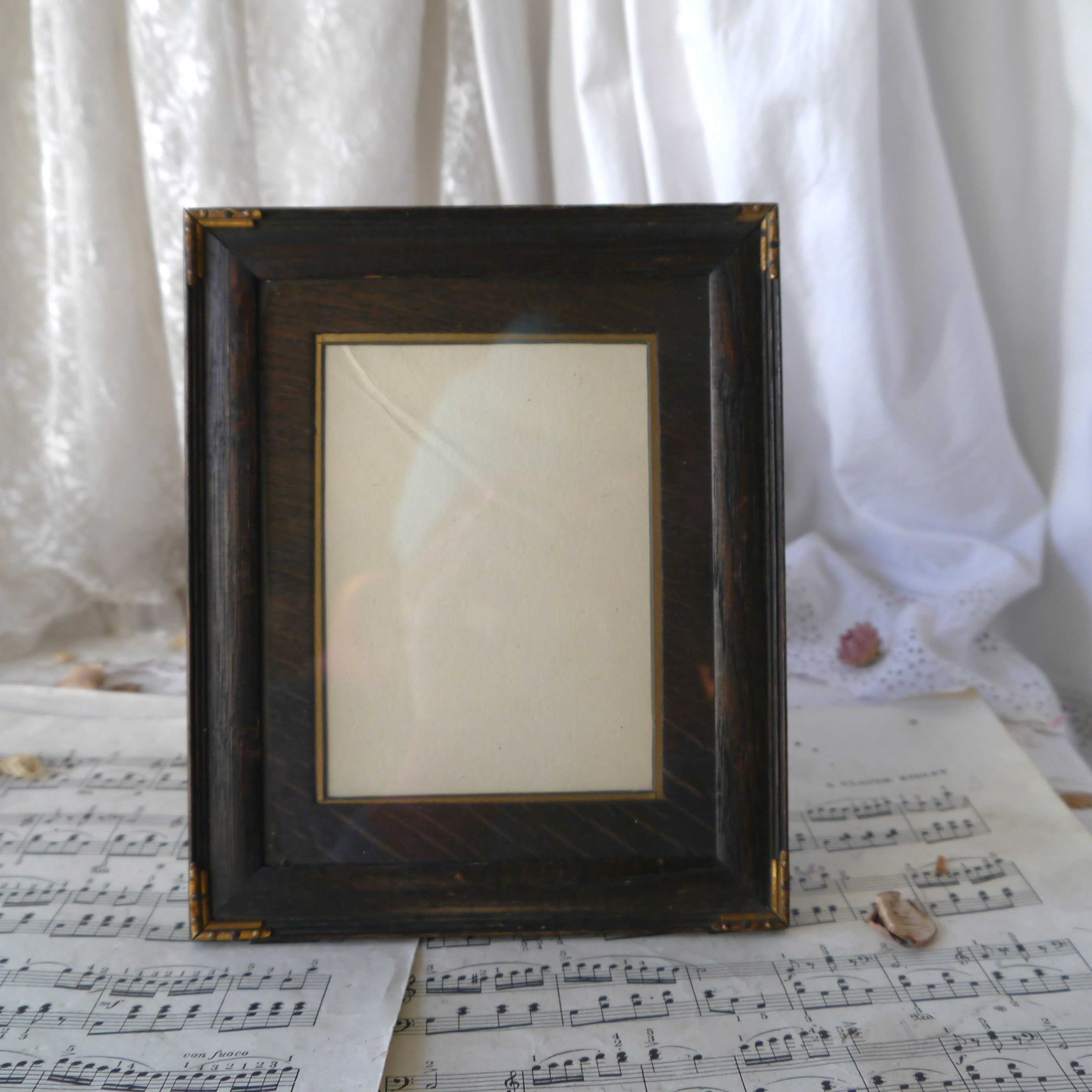 Wooden Picture Frame, Self Standing, Holds 4”x6” Photo, Unmarked