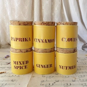 Vintage Set of Ceramic Spice Pots