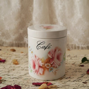 Small Ceramic French Café Container
