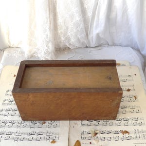 Rustic Vintage Wooden Box with Slide Lid