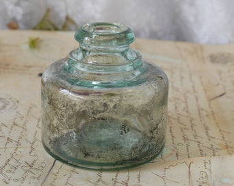 Small Vintage Glass Ink Bottle