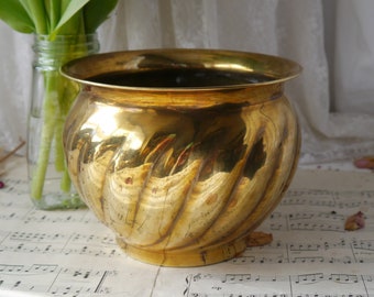 Vintage Brass Plant Pot