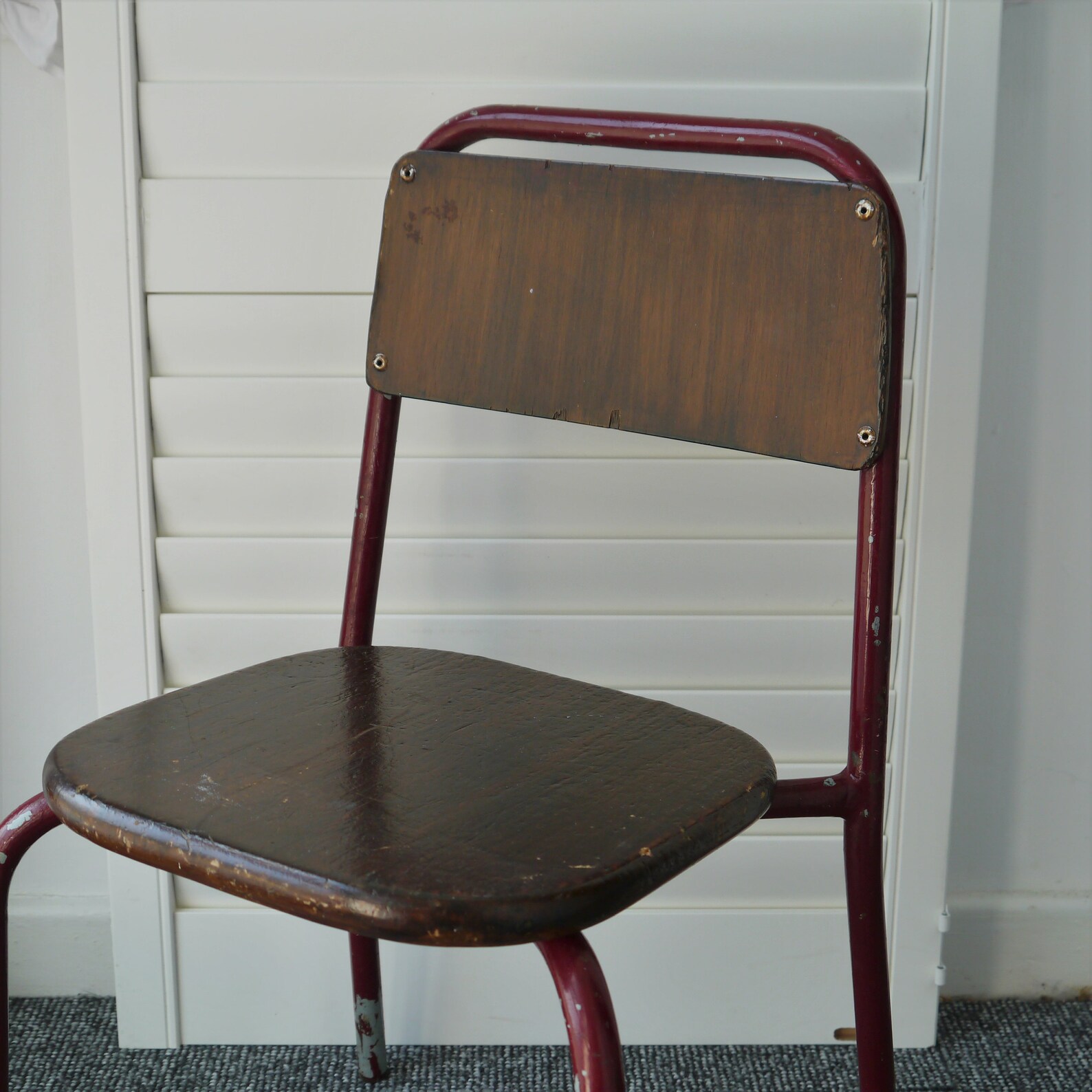 Vintage Wood and Metal Child's Chair Etsy UK