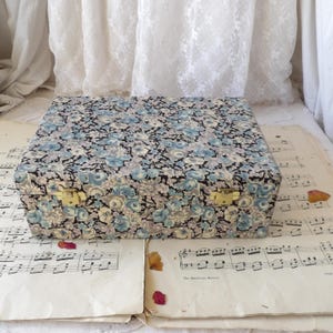 Vintage Floral Fabric Box