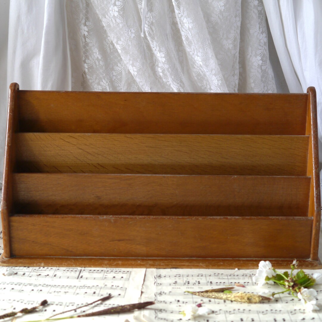 Vintage Wooden Letter Rack - Etsy