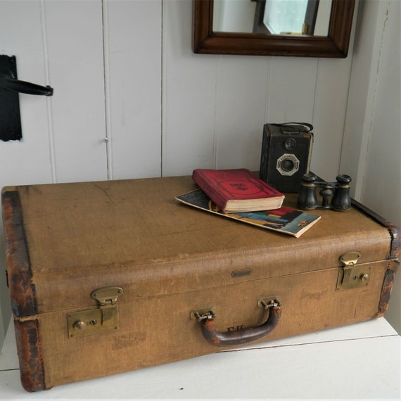 Vintage Suitcase, Vintage Travel Case, Vintage Luggage, Vintage Travel Trunk By Hartmann Trunk Co, Weekend Travel Case