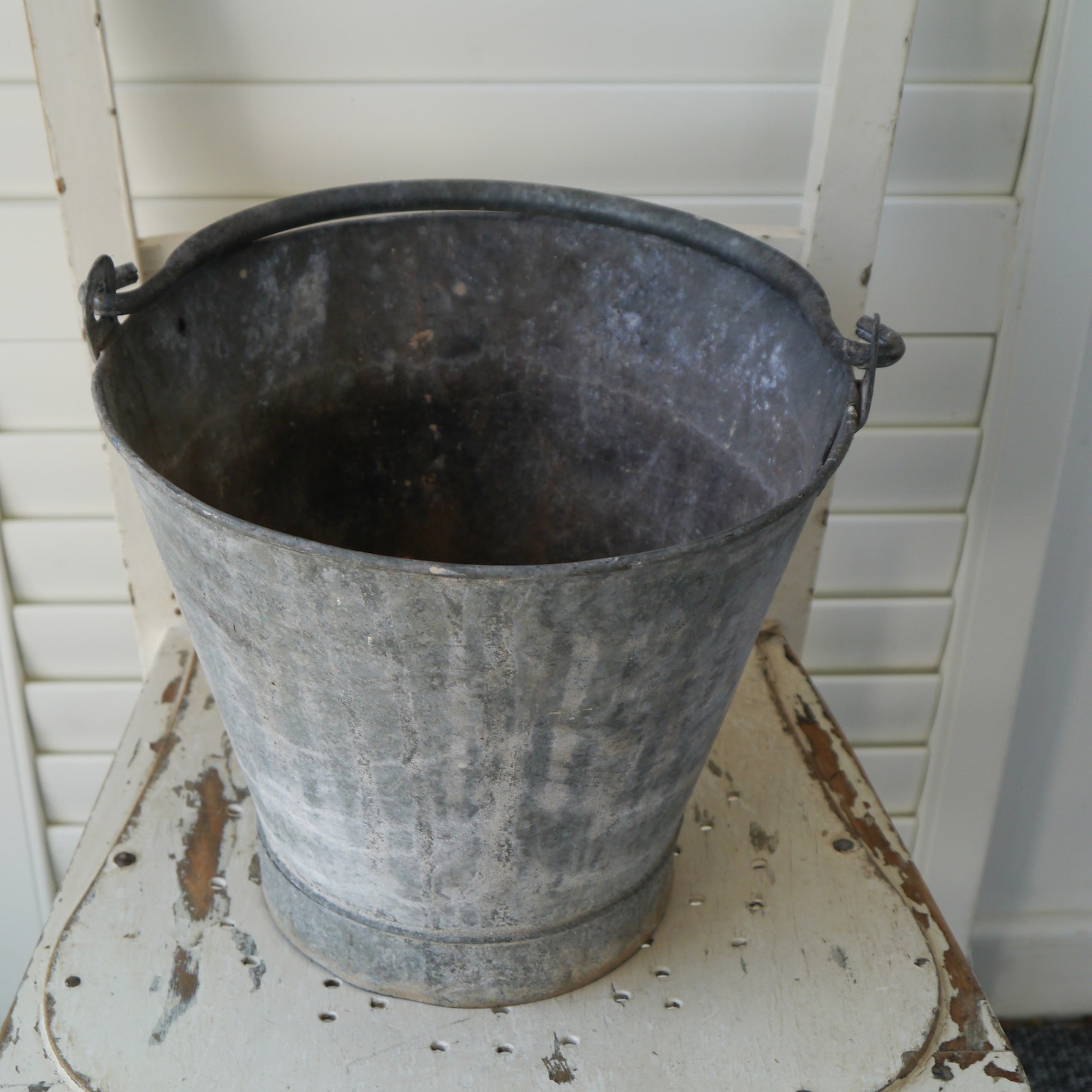 Small Vintage Metal Dairy Bucket Etsy