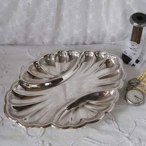 Vintage Serving Tray Scallop Edges