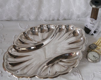 Vintage Serving Tray Scallop Edges