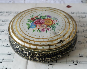 アンティークGray Dunn ビスケット缶 赤系花柄 スコットランド アンティークGray Dunn ビスケット缶 赤系花柄 スコットランド