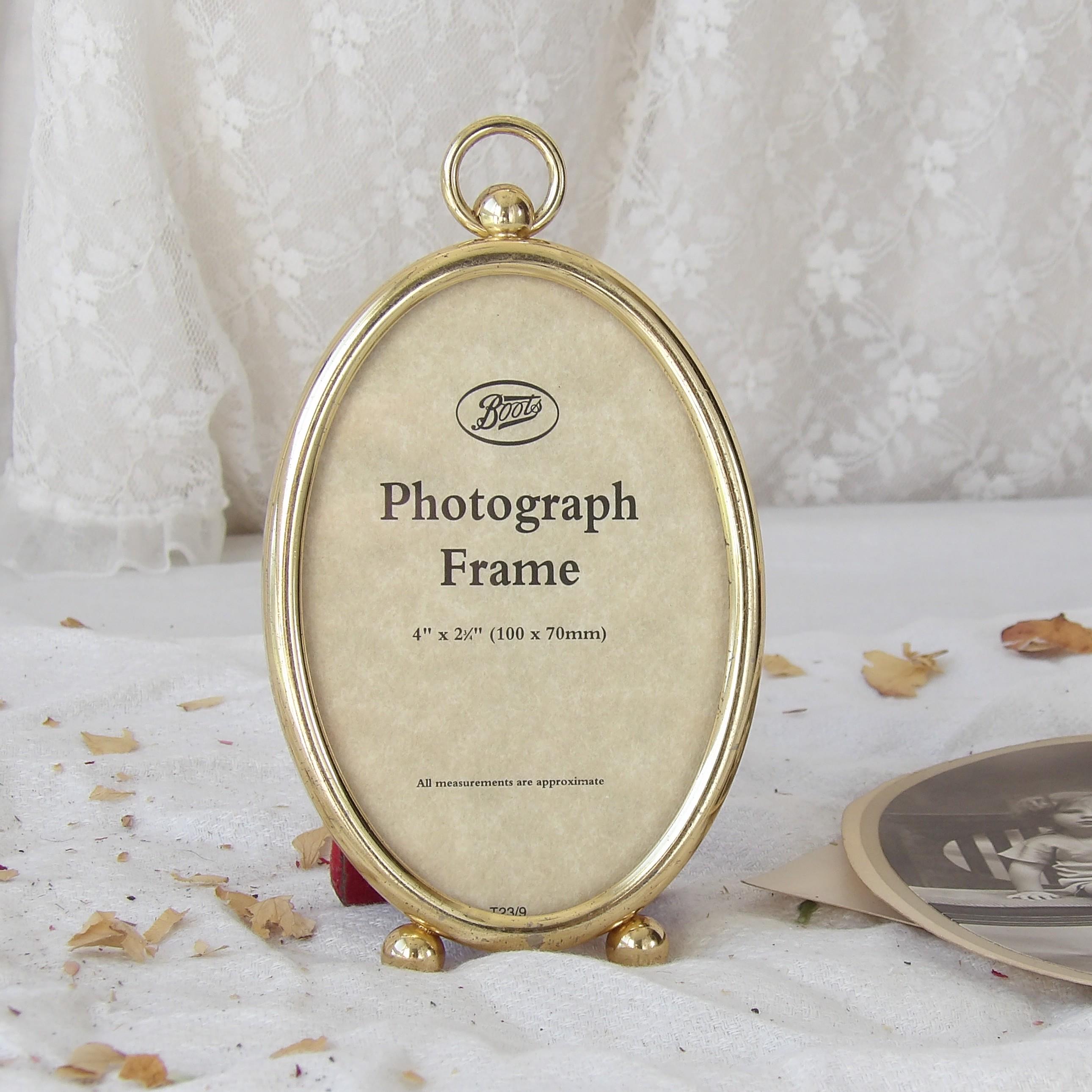 Goldener Ovaler Bilderrahmen – Vintage-Look, 13x18 Cm (5x7 Zoll), Perfekt Für Fotos & Geschenke