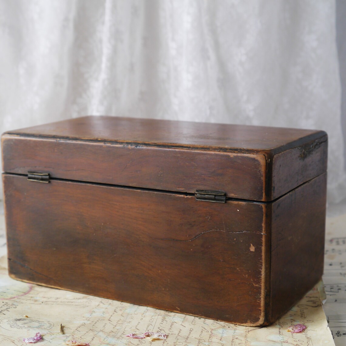 Small Antique Wooden Box Etsy
